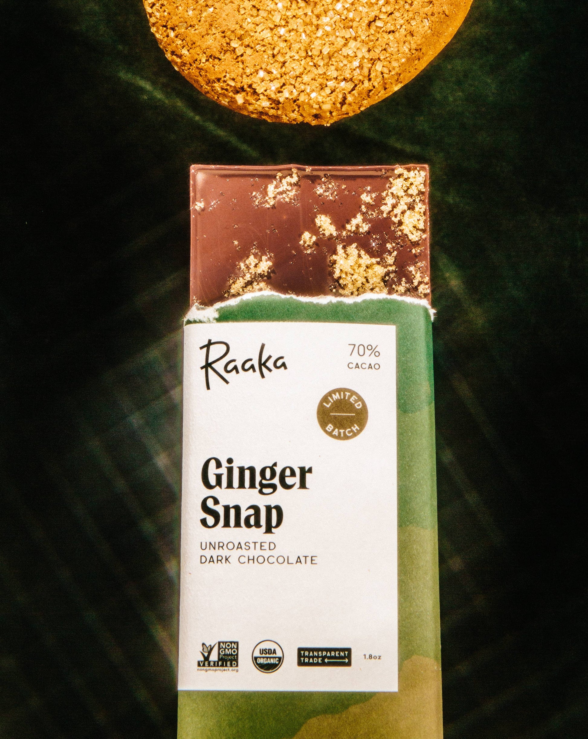 70% Ginger Snap Chocolate - Holiday Christmas Limited Batch Home Goods Raaka Chocolate   