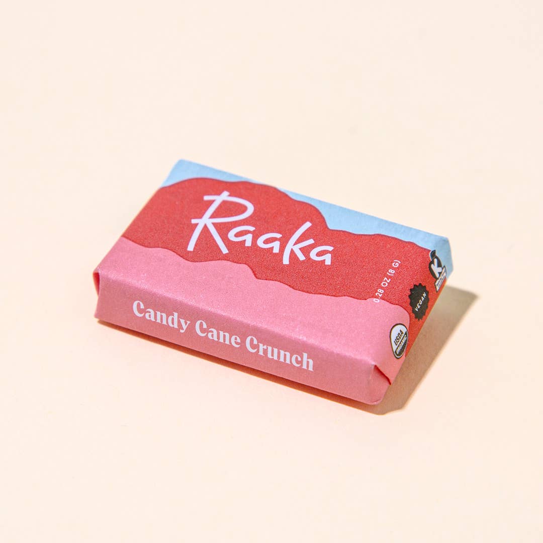 Candy Cane Crunch Minis Bags - Holiday Winter Limited Batch Home Goods Raaka Chocolate   