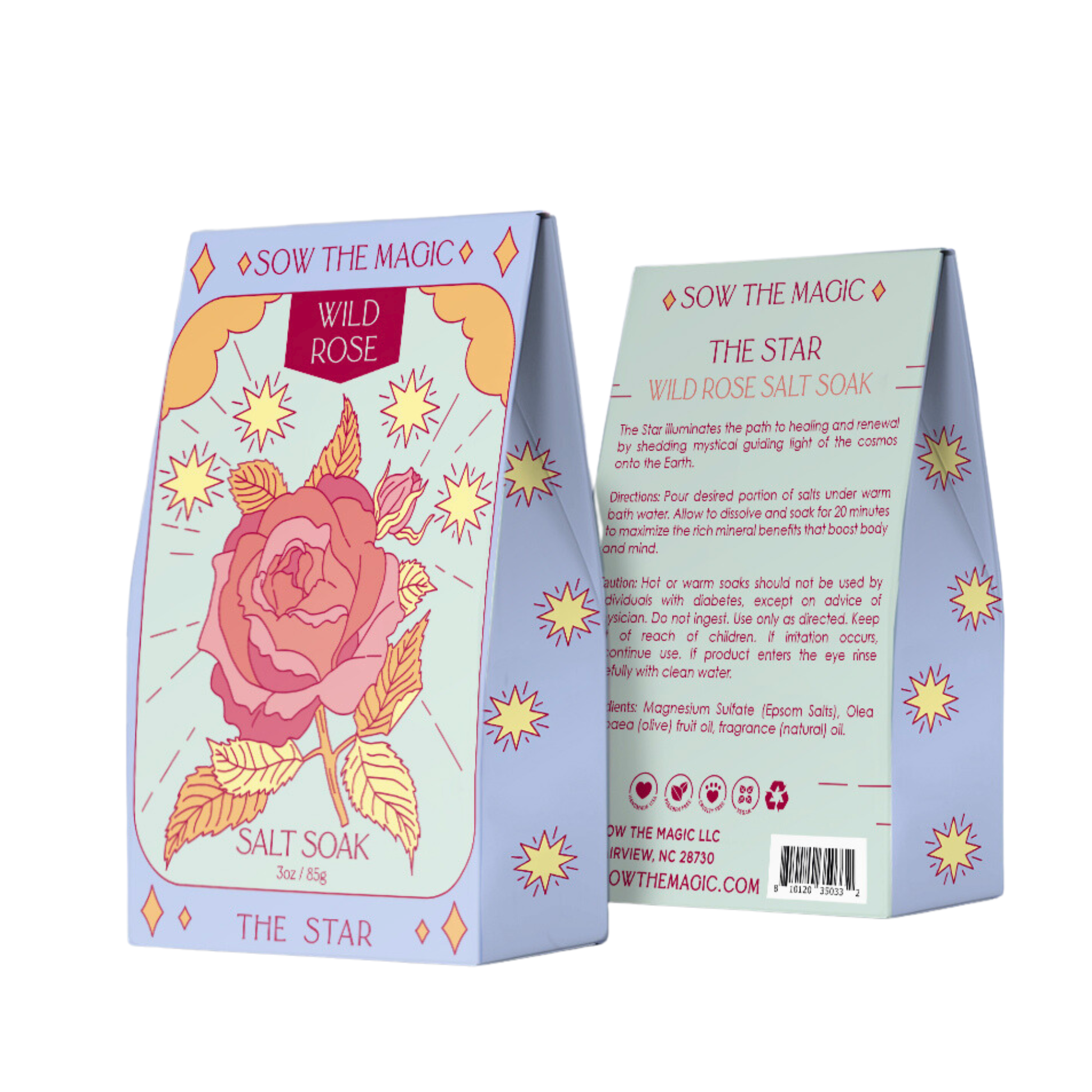 The Star Salt Soak in Wild Rose Home Goods Sow the Magic