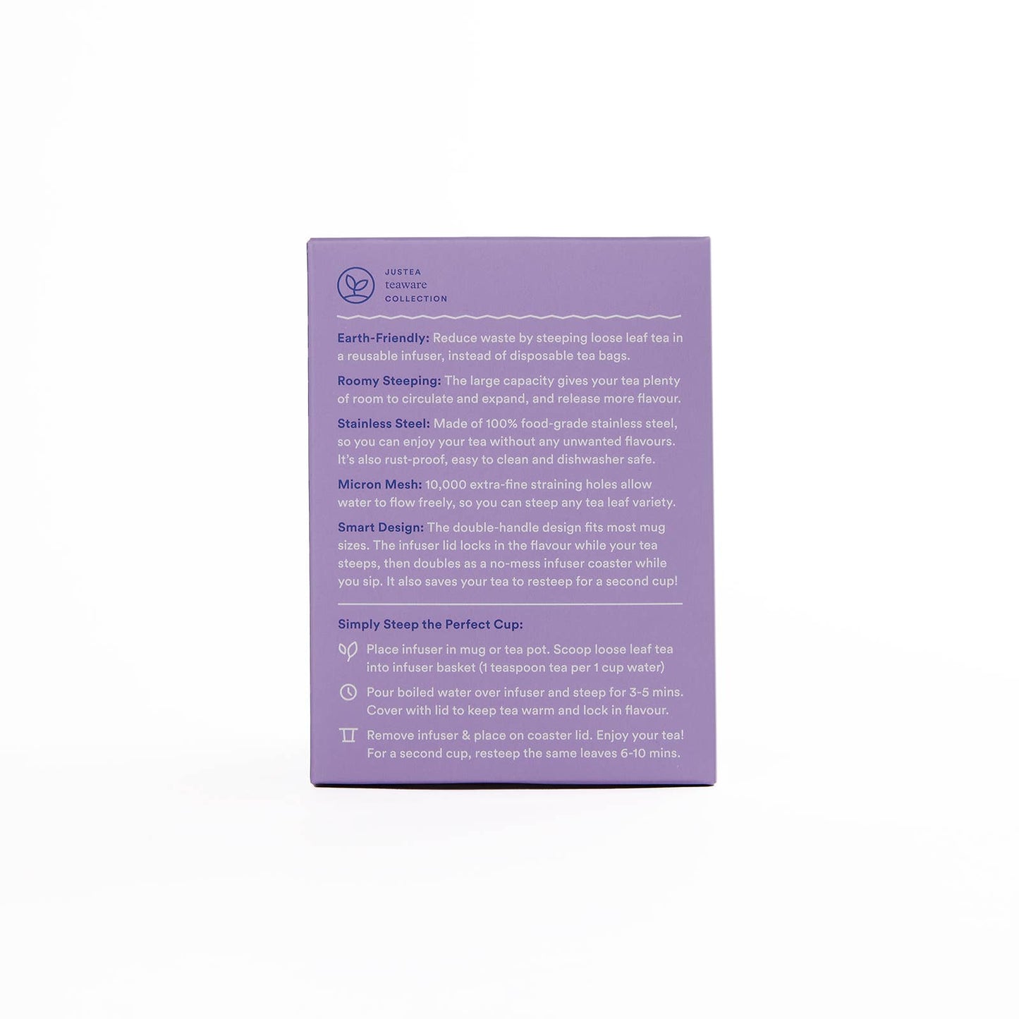 Tea Infuser with Dual-use Coaster Lid - Tea Steeper Strainer JusTea