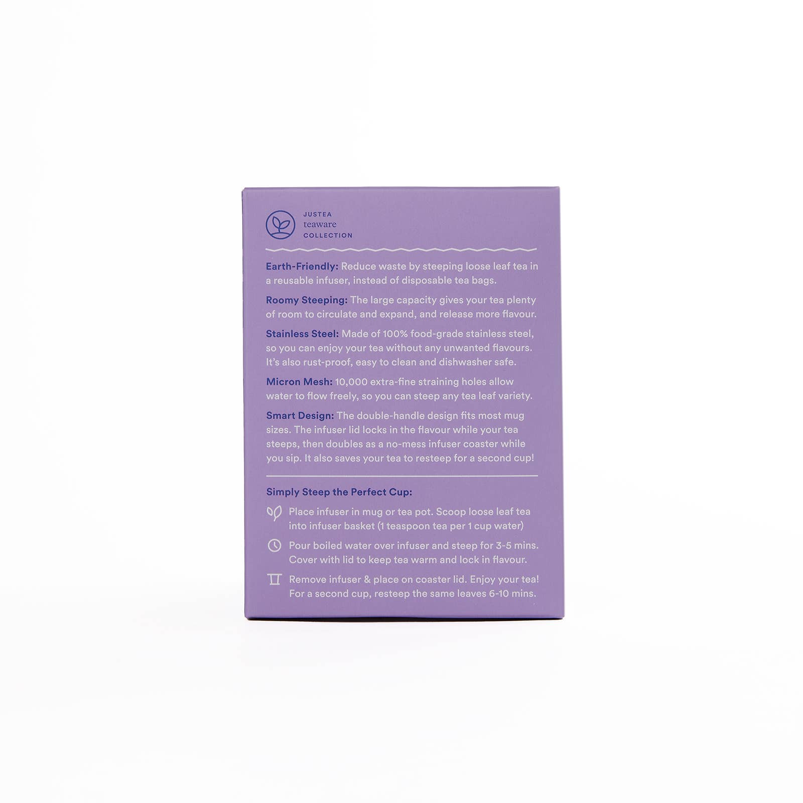 Tea Infuser with Dual-use Coaster Lid - Tea Steeper Strainer JusTea