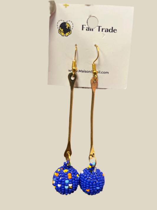 Beaded Ball Party Dangles Earrings Mirror of Hope Foundation