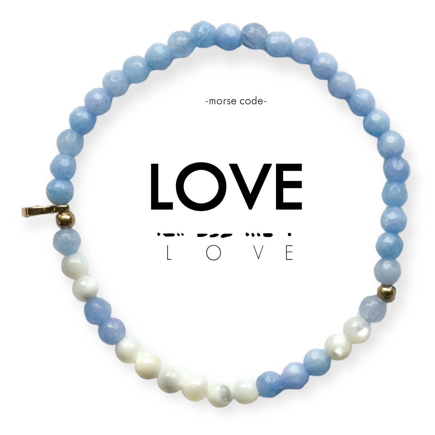 Morse Code Bracelet | LOVE: Lilac & Howlite  ETHICGOODS   