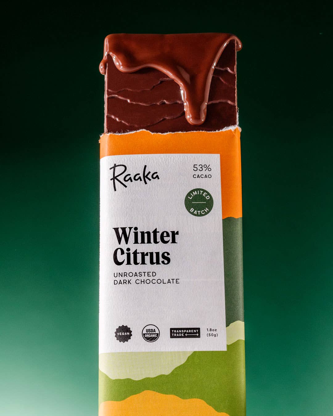 53% Winter Citrus Chocolate Bar - Holiday Christmas Limited Home Goods Raaka Chocolate   