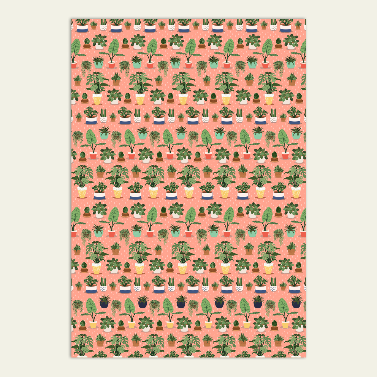 House Plant Dreams Wrapping Paper Home Goods The Card Bureau   