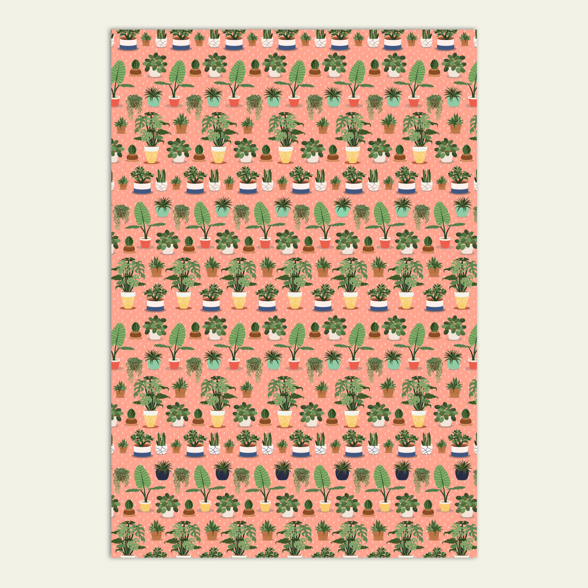 House Plant Dreams Wrapping Paper Home Goods The Card Bureau   