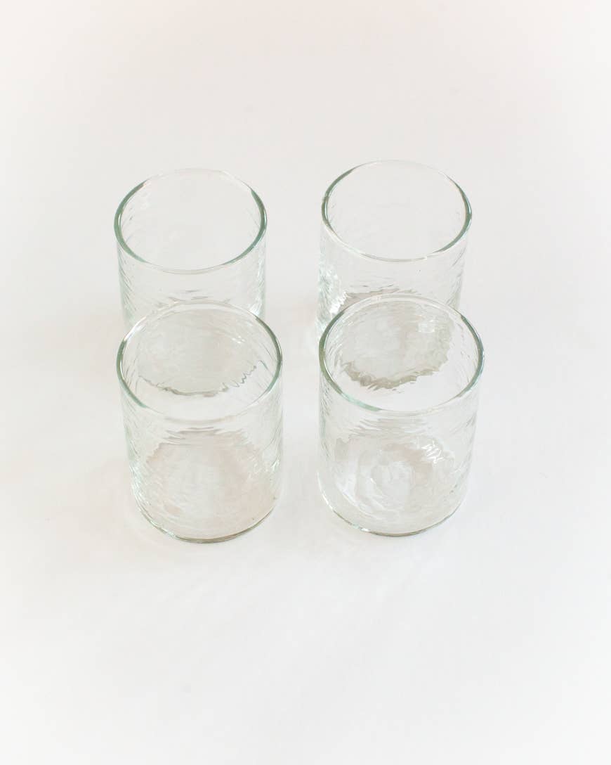 Handblown Hammered Glasses | Set of 4 Home Goods Creative Women