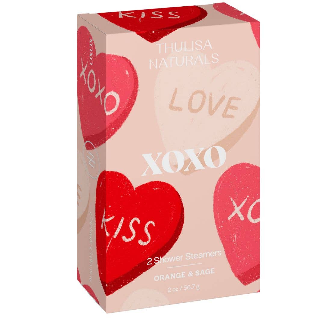 Valentine's Day Gift Shower Steamers | 2 pack Orange + Sage Home Goods Thulisa Naturals | Bath + Body