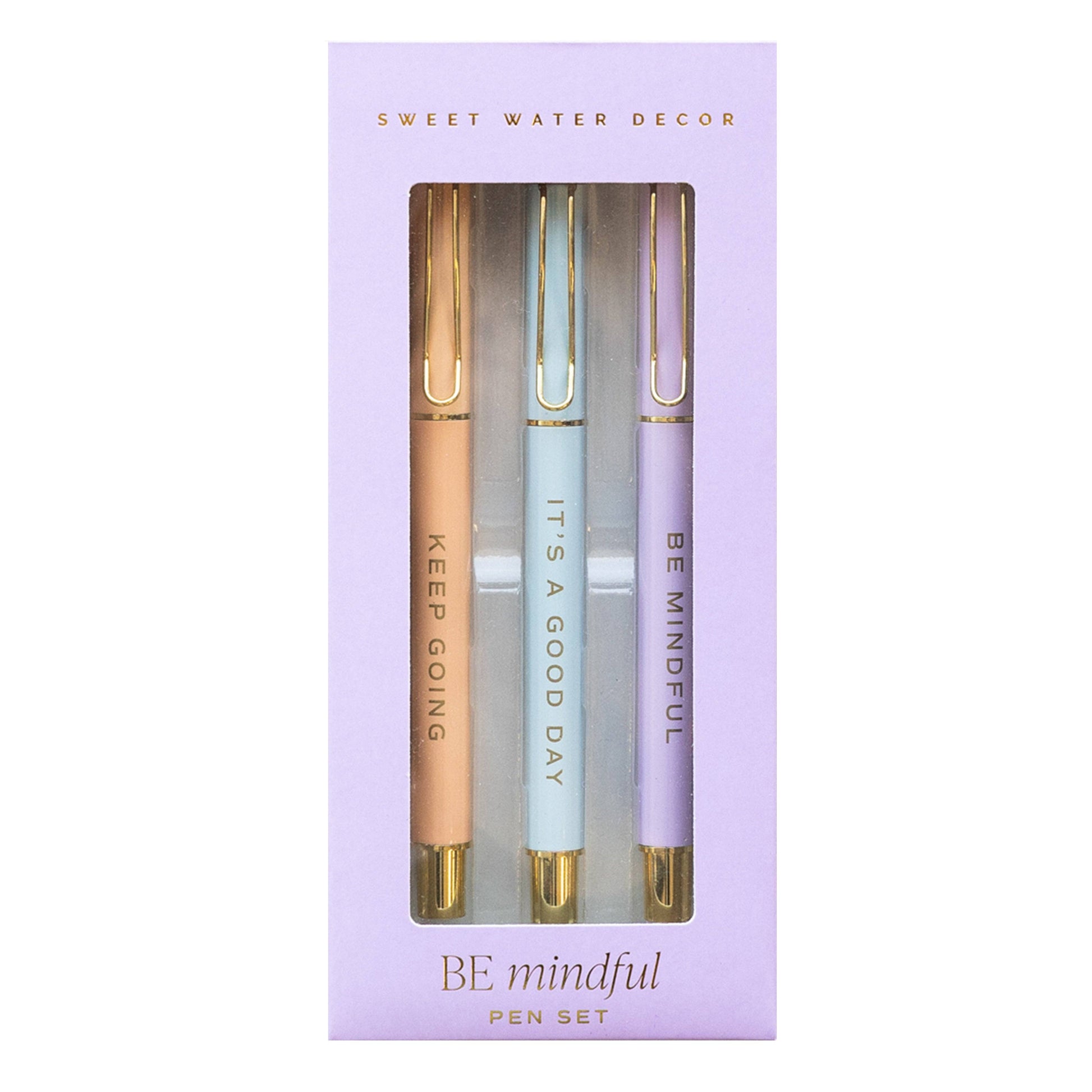 Be Mindful Metal Pen Set Accessories Sweet Water Decor   