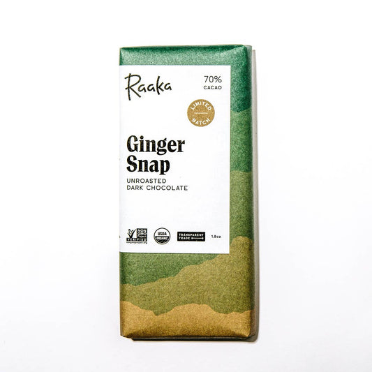 70% Ginger Snap Chocolate - Holiday Christmas Limited Batch Home Goods Raaka Chocolate   