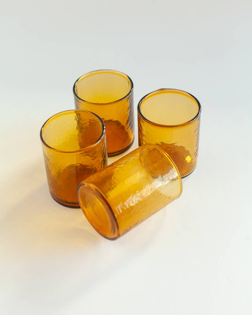 Handblown Hammered Glasses | Set of 4 Home Goods Creative Women