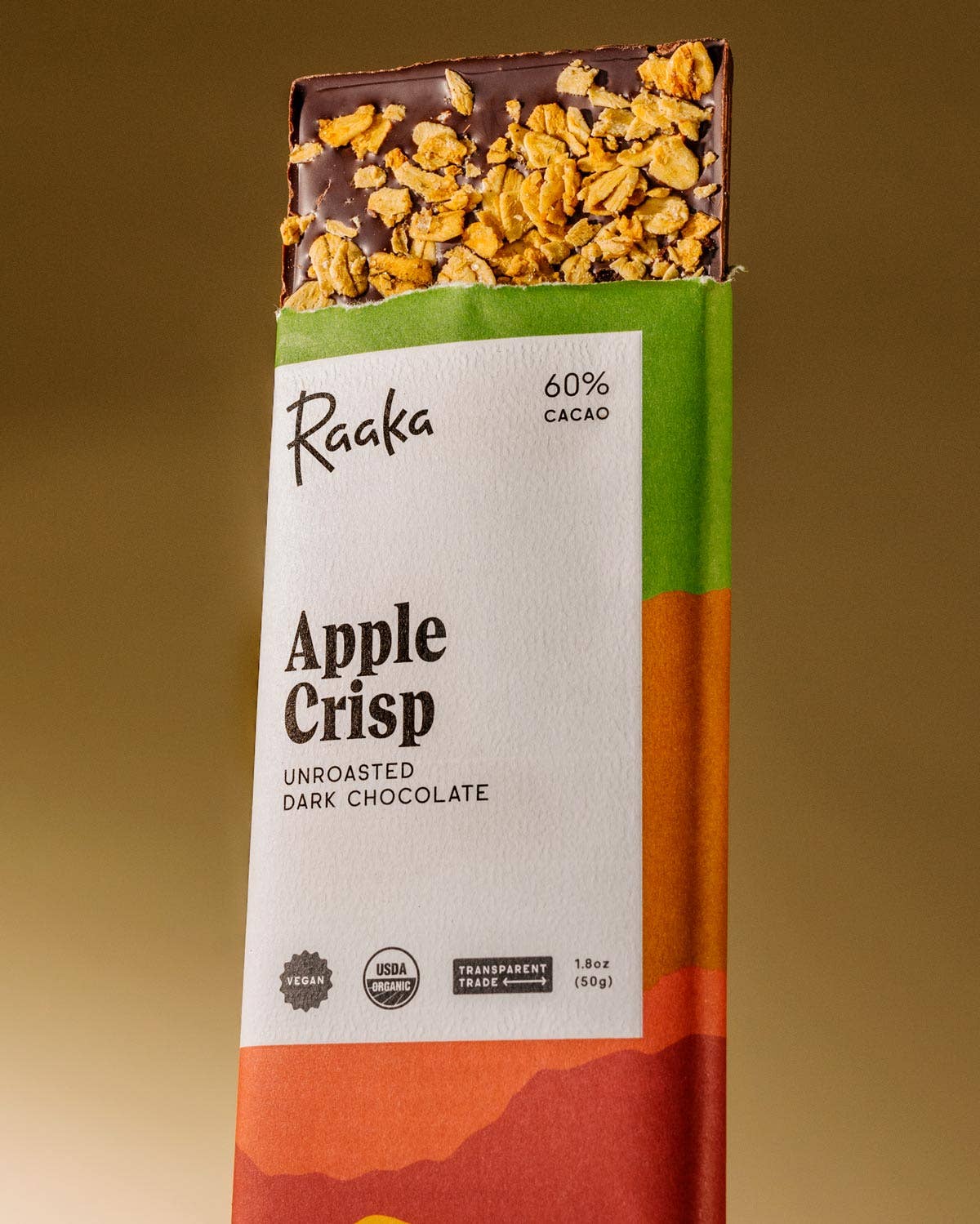 60% Apple Crisp Chocolate Bar - Thanksgiving & Fall Home Goods Raaka Chocolate   