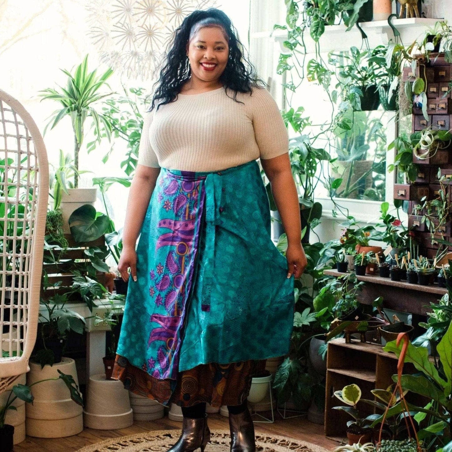 Sari Wrap Skirt - Tea Skirts Darn Good Yarn