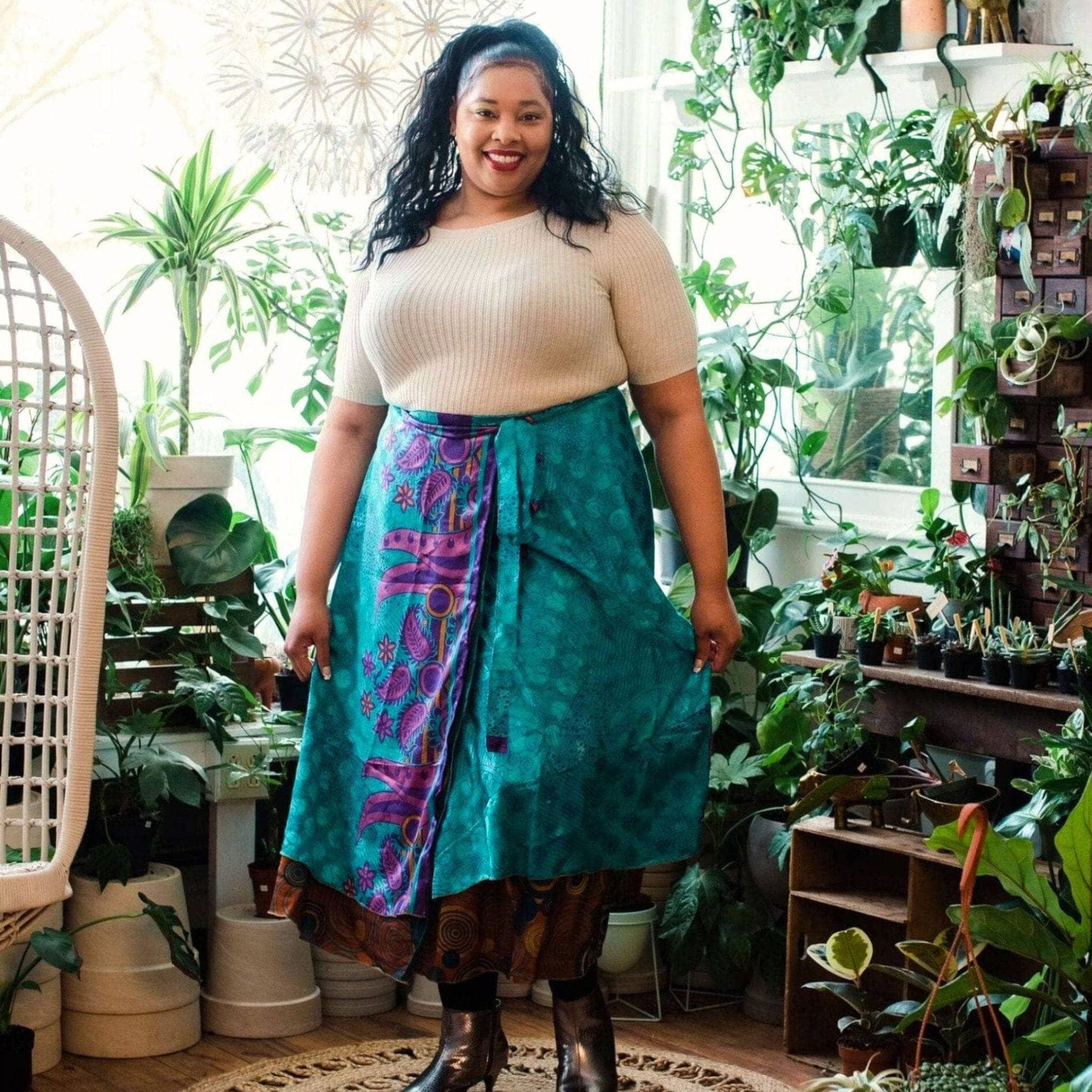 Sari Wrap Skirt - Tea Skirts Darn Good Yarn