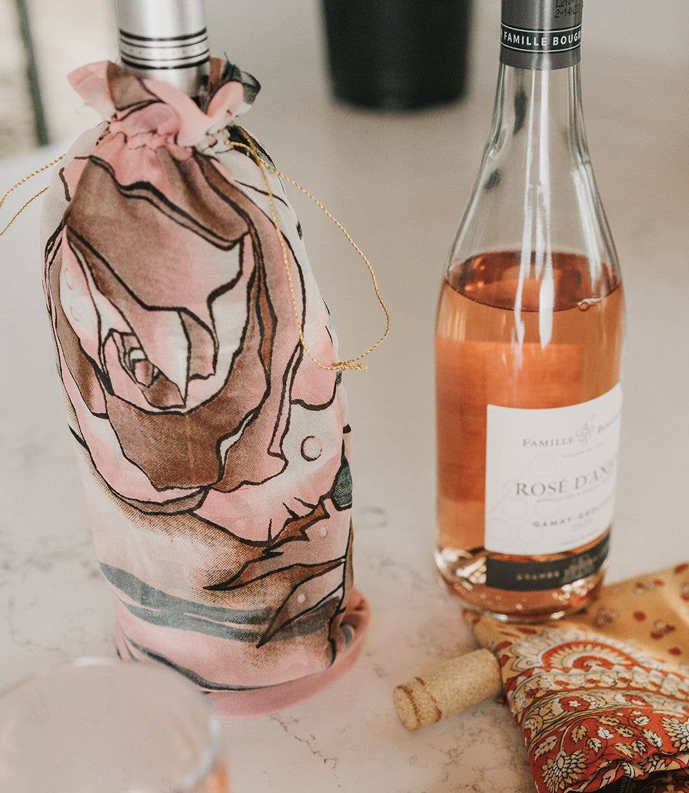 Eco Friendly Wine Gift Bag - Assorted Upcycled Sari Accessories Matr Boomie