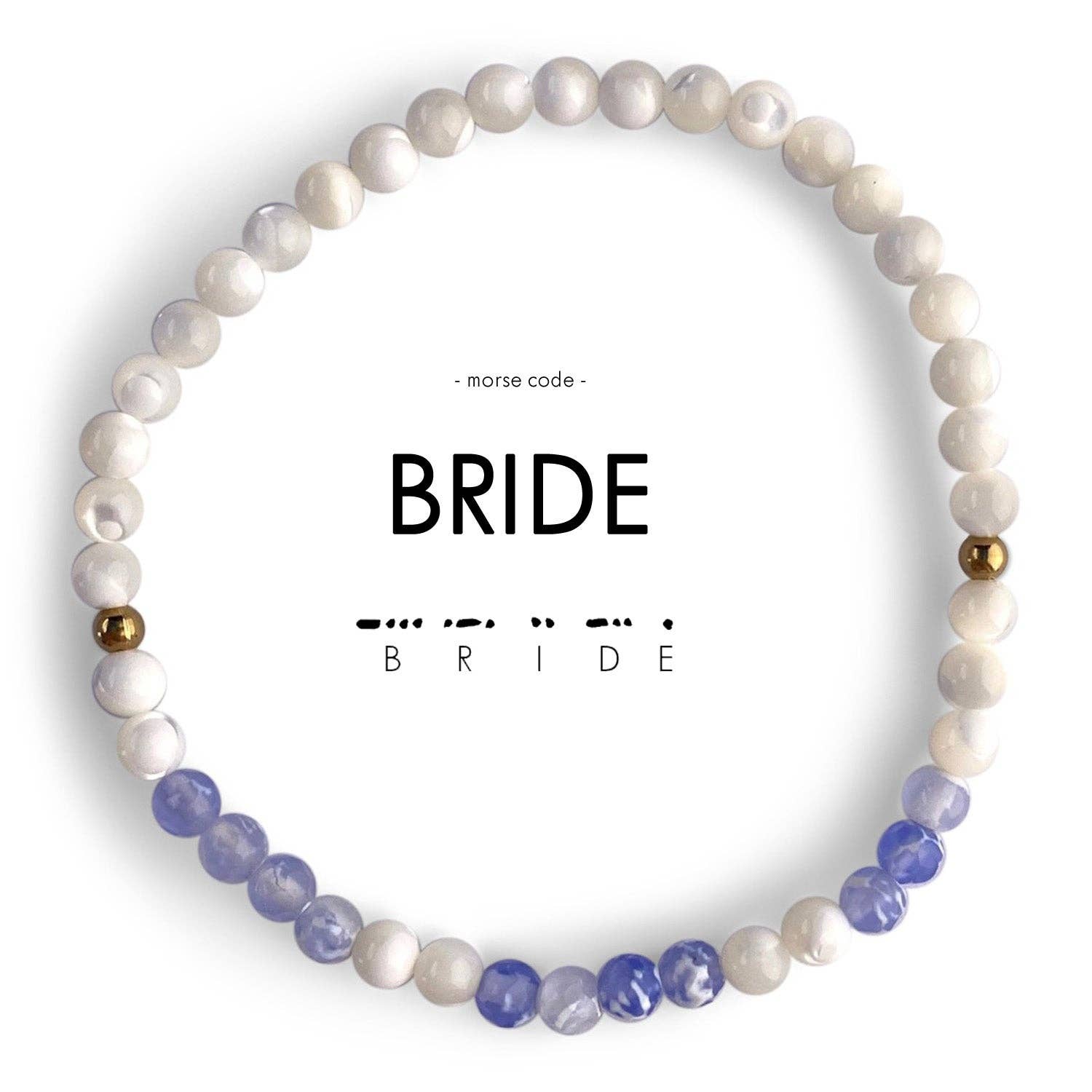 Morse Code Bracelet | BRIDE: Mother of Pearl & Blue Lace Agate  ETHICGOODS   