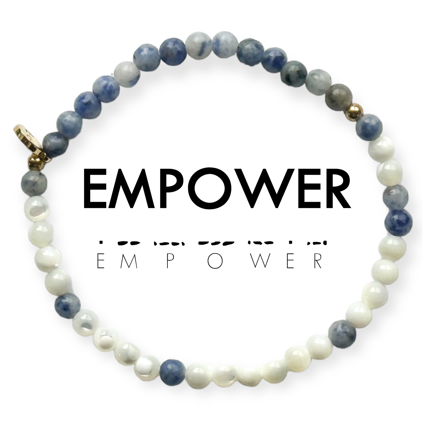 Morse Code Bracelet | EMPOWER: Lavender Quartz & Sea Green Jade  ETHICGOODS   