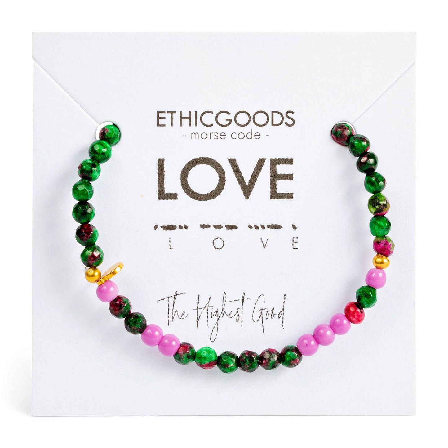 Morse Code Bracelet | LOVE: Lilac & Howlite  ETHICGOODS   