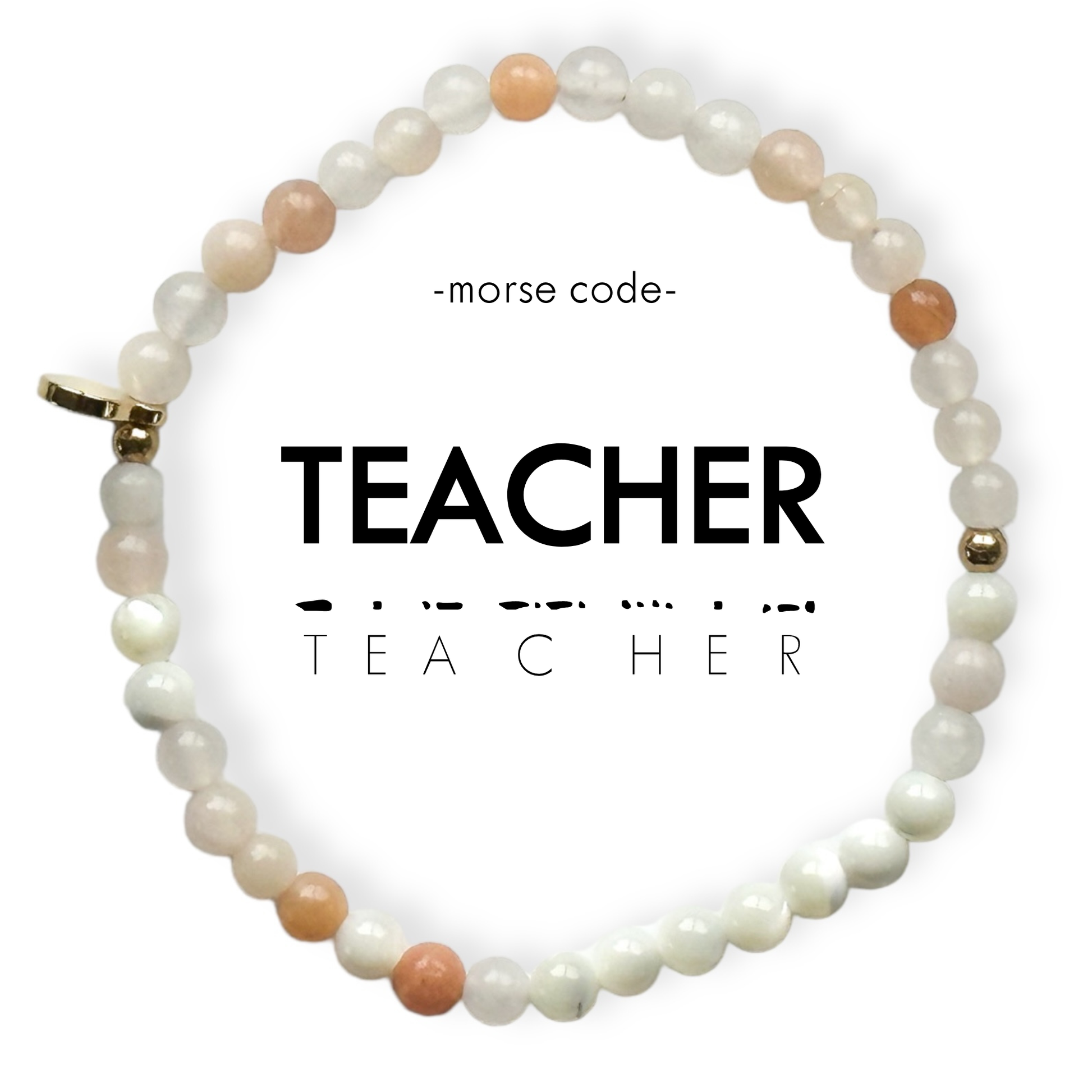 Morse Code Bracelet | TEACHER: Light Grey & Smoke  ETHICGOODS   