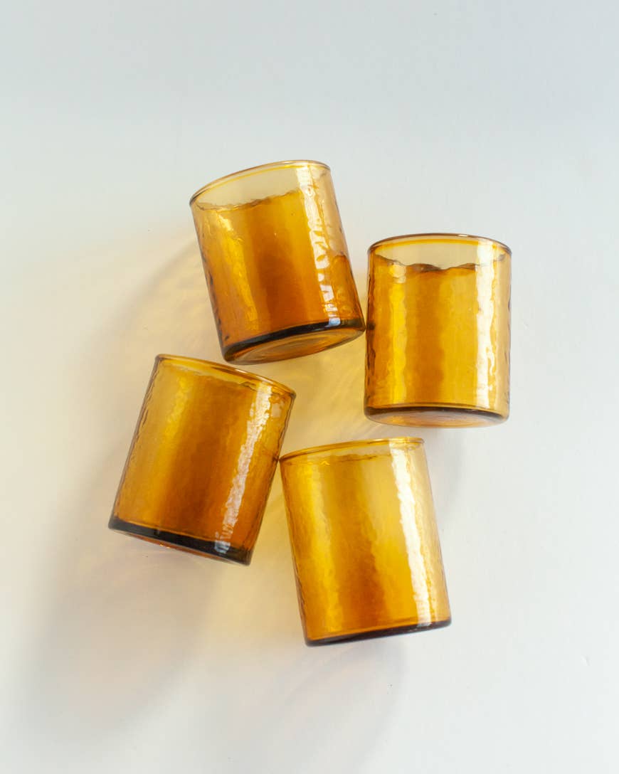 Handblown Hammered Glasses | Set of 4 Home Goods Creative Women