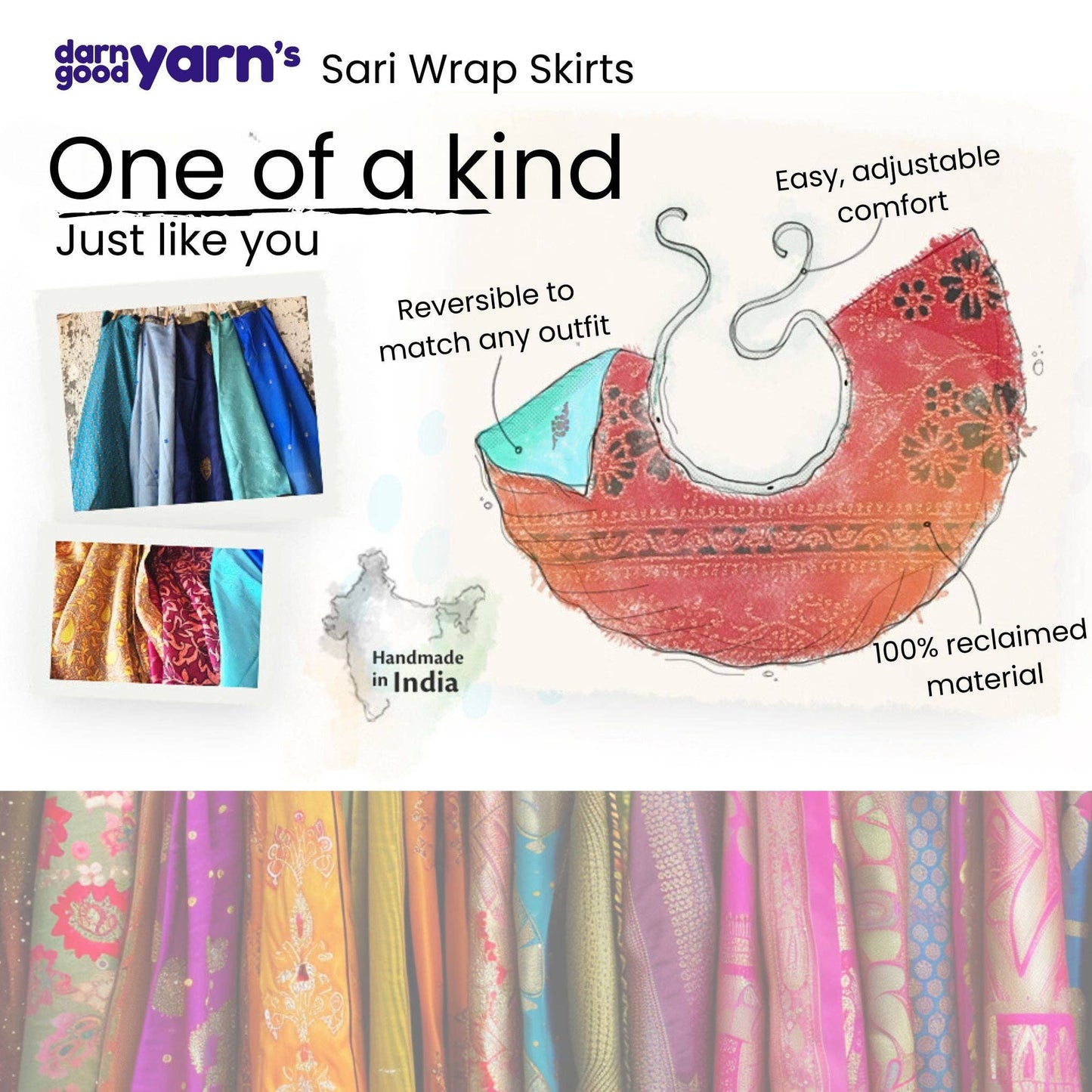 Sari Wrap Skirt - Tea Skirts Darn Good Yarn