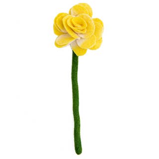 Felt Ranunculus Flower: Cream  Global Goods Partners   