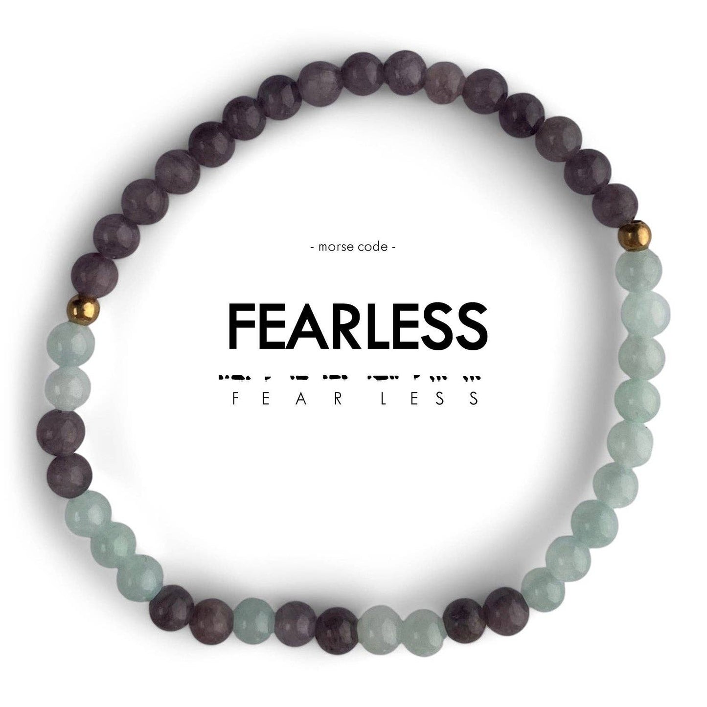 Morse Code Bracelet | FEARLESS: Mint & Smoke  ETHICGOODS   