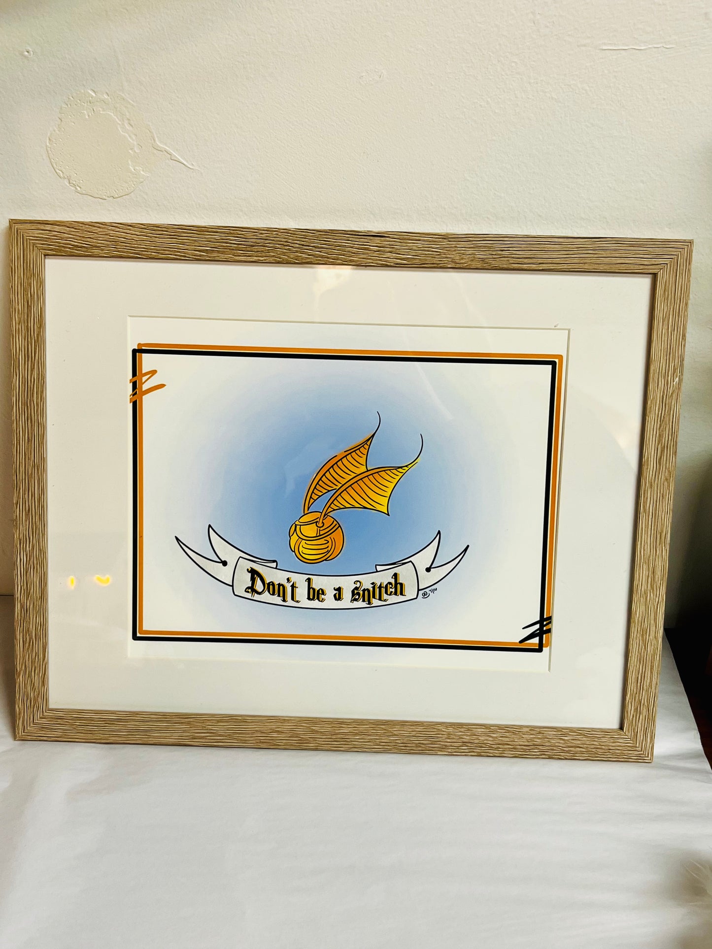 Framed Don’t be a snitch print  Cheeky Pieces   