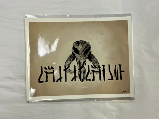Mandalorian Mythosaur Skull print Home Decor Cheeky Pieces   