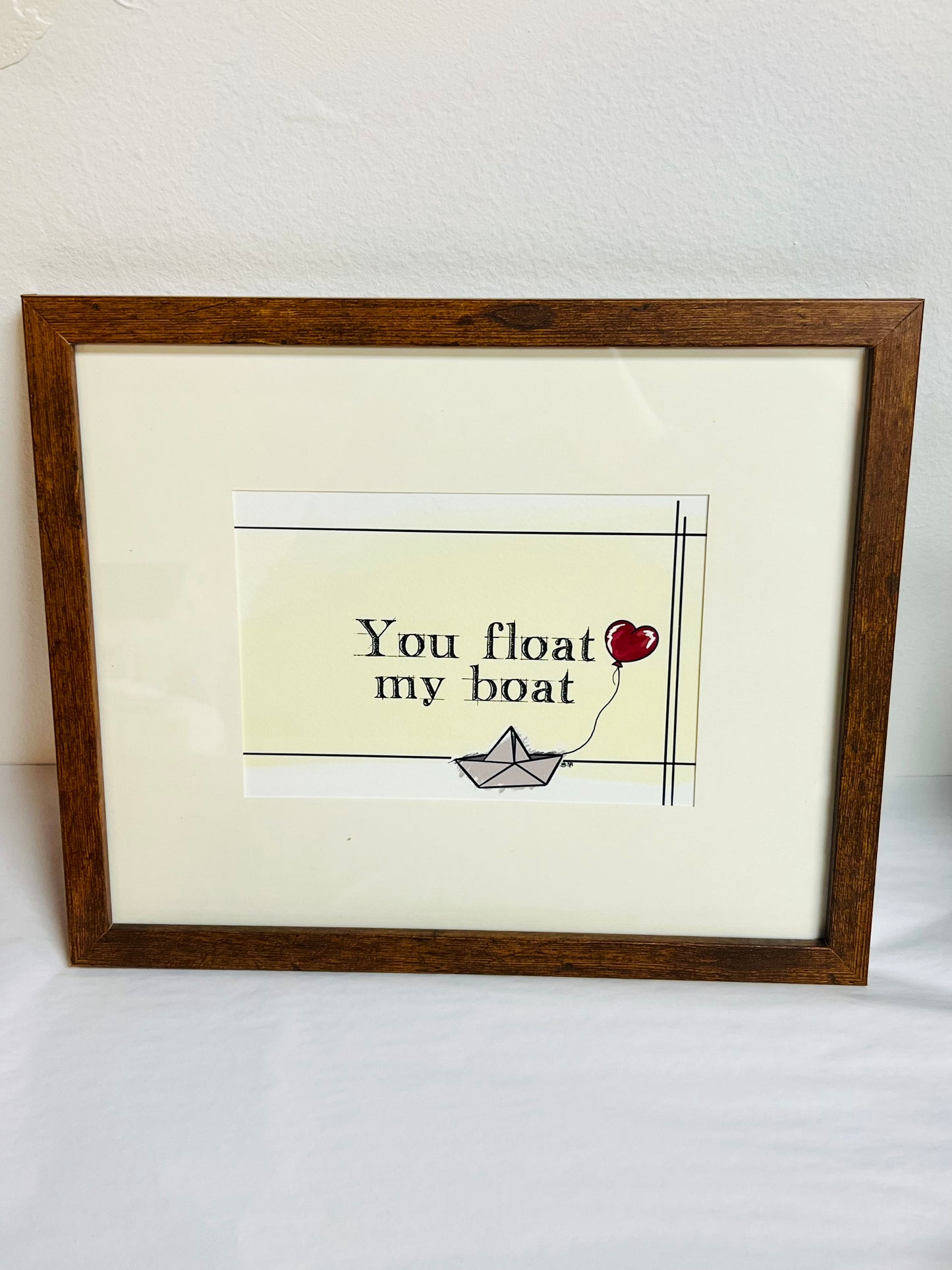 Framed Float my boat print  Cheeky Pieces   