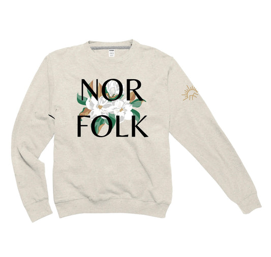 Norfolk Unisex Crew Fleece - Ivory Jackets GOEX Apparel   