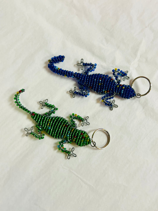 Beaded Lizard/Gecko keychain Accessories Mirror of Hope Foundation   