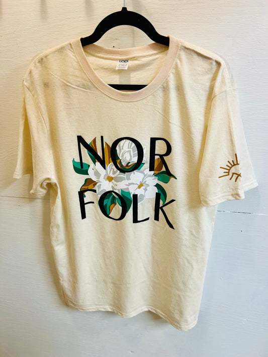 Norfolk Unisex Eco Cotton Short Sleeve Tee - Ivory Shirts GOEX Apparel   