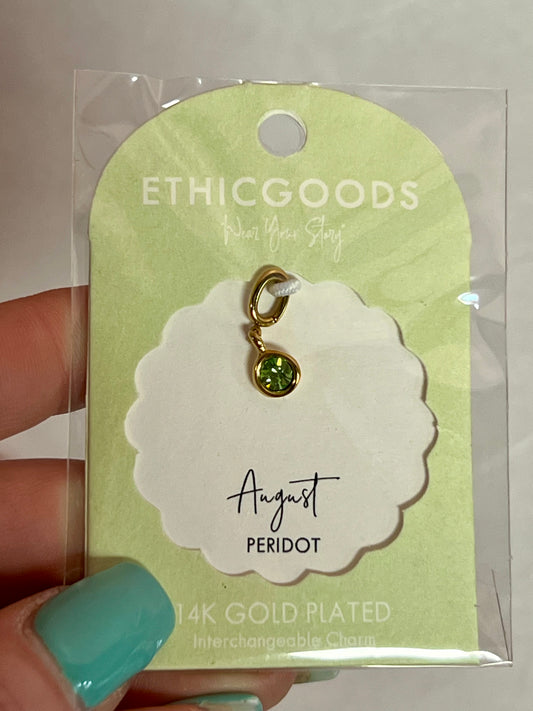 August Birthstone Charm