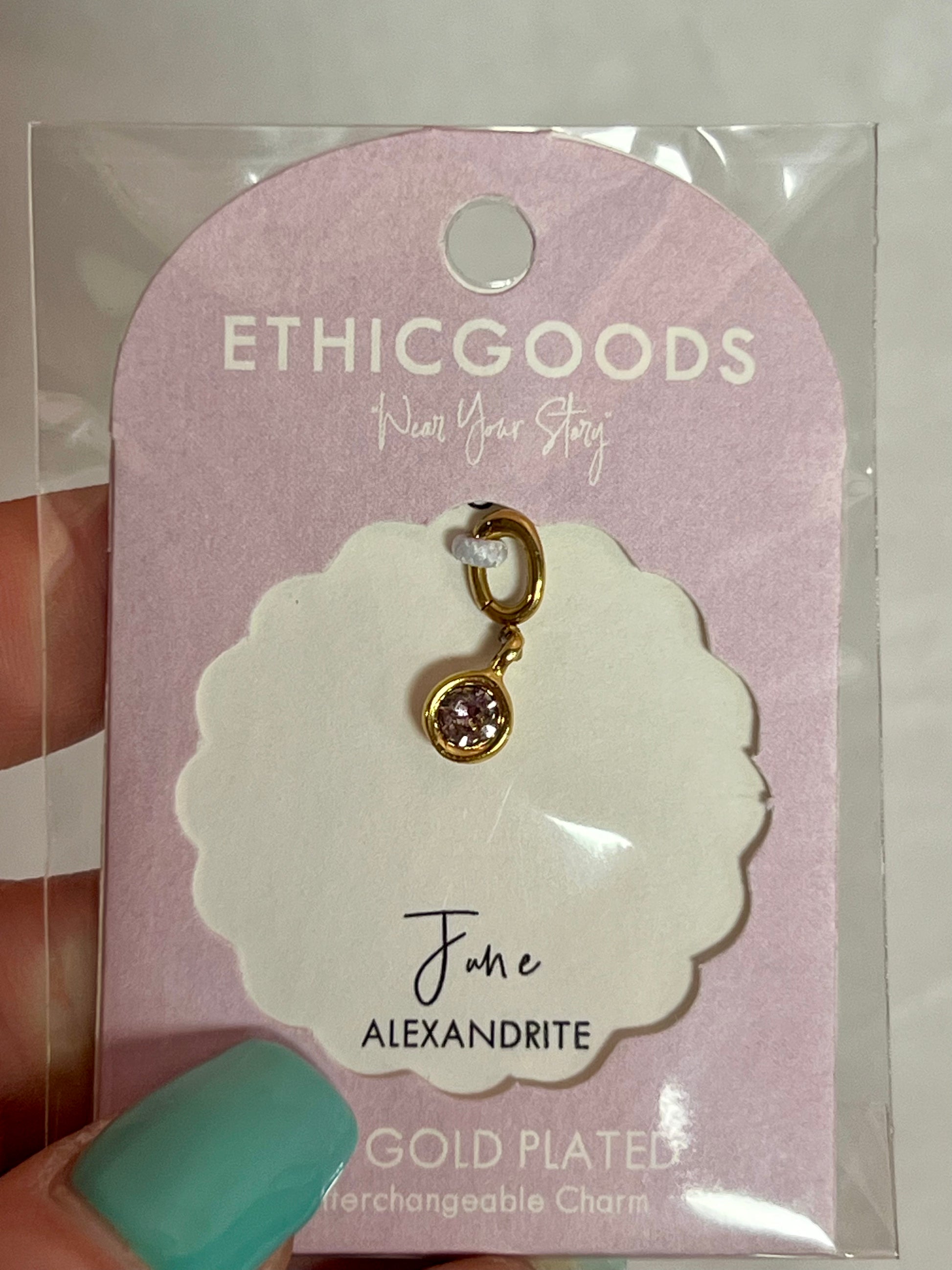 June Birthstone Charm Bracelets Ethic Goods