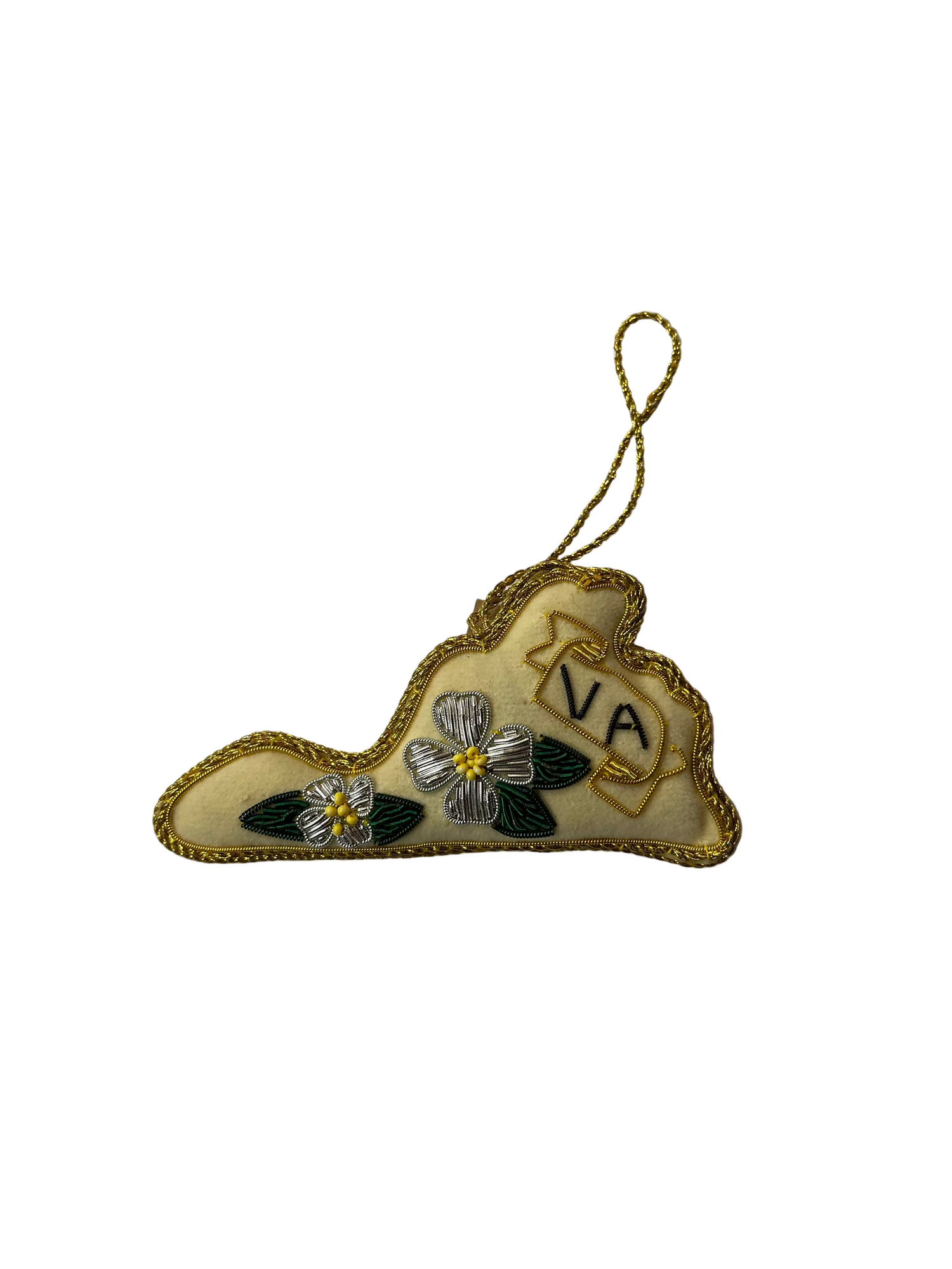 Virginia Felt Ornament - Embroidered, Handmade Home Decor Matr Boomie