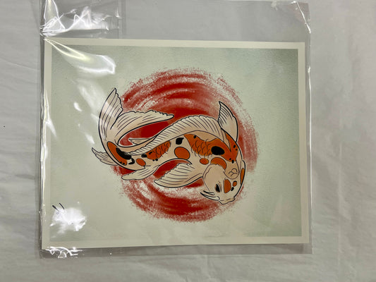 Orange Koi Fish print Home Decor Cheeky Pieces   
