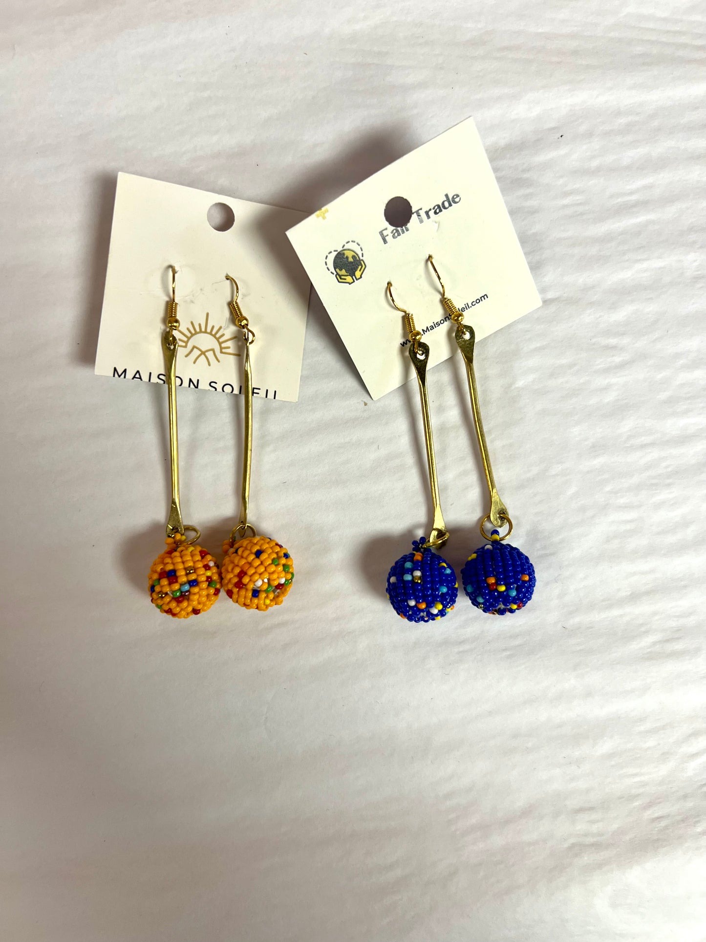 Beaded Ball Party Dangles Earrings Mirror of Hope Foundation   