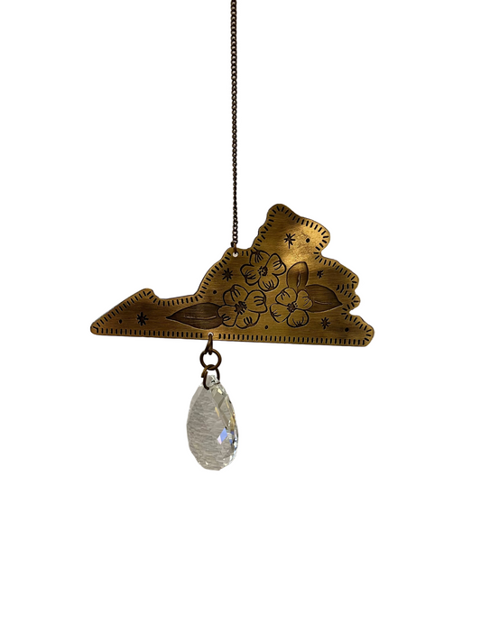Virginia Engraved Brass Suncatcher Home Decor Matr Boomie