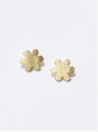 Petite Flower Studs - Gold Earrings Mata Traders   