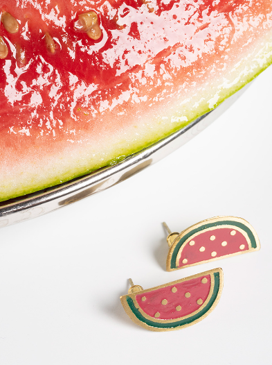 One in a Melon Studs - Gold Earrings Mata Traders   