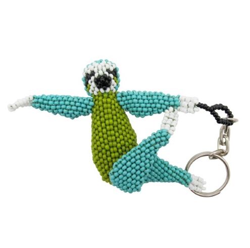 Beaded sloth keychain Accessories Unique Batik   