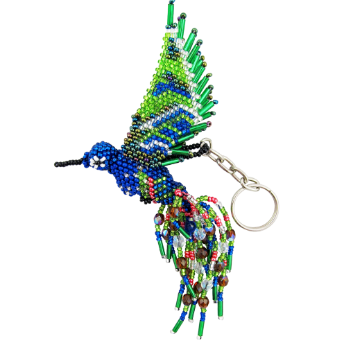 Hummingbird beaded keychain Accessories Unique Batik   