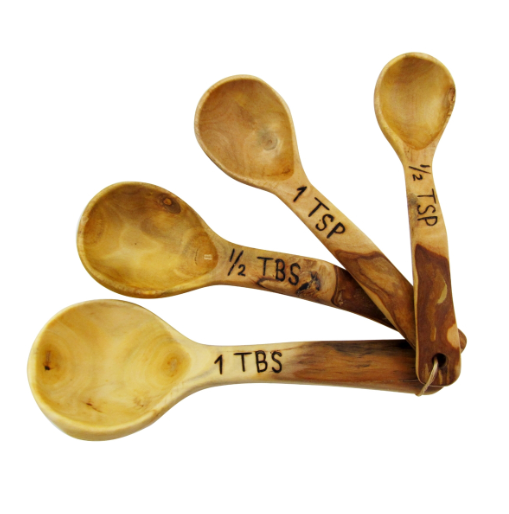 Wooden measuring spoons Home Goods Unique Batik   