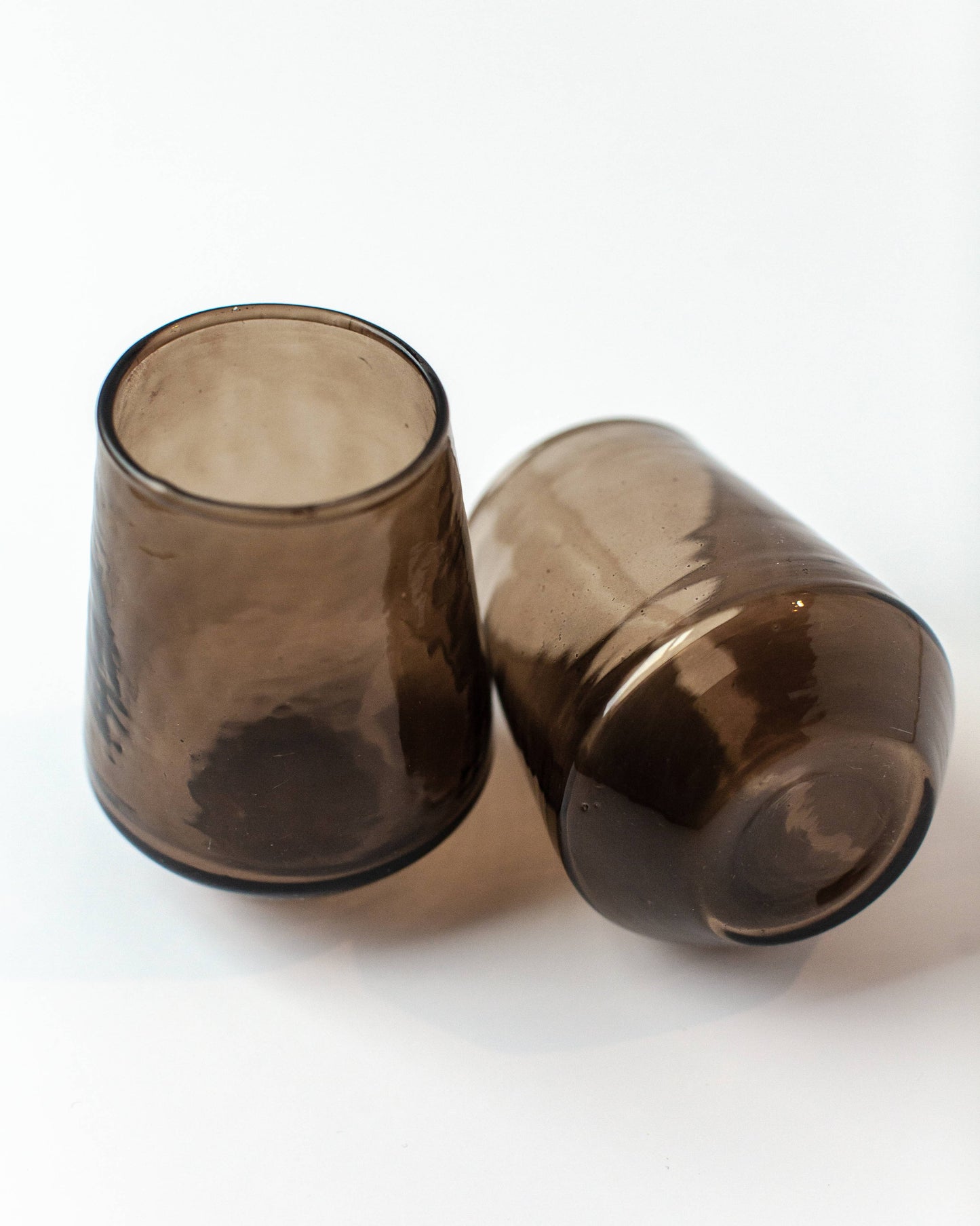 Handblown Hammered Glass Water Tumbler | Pair of 2 Home Goods Creative Women