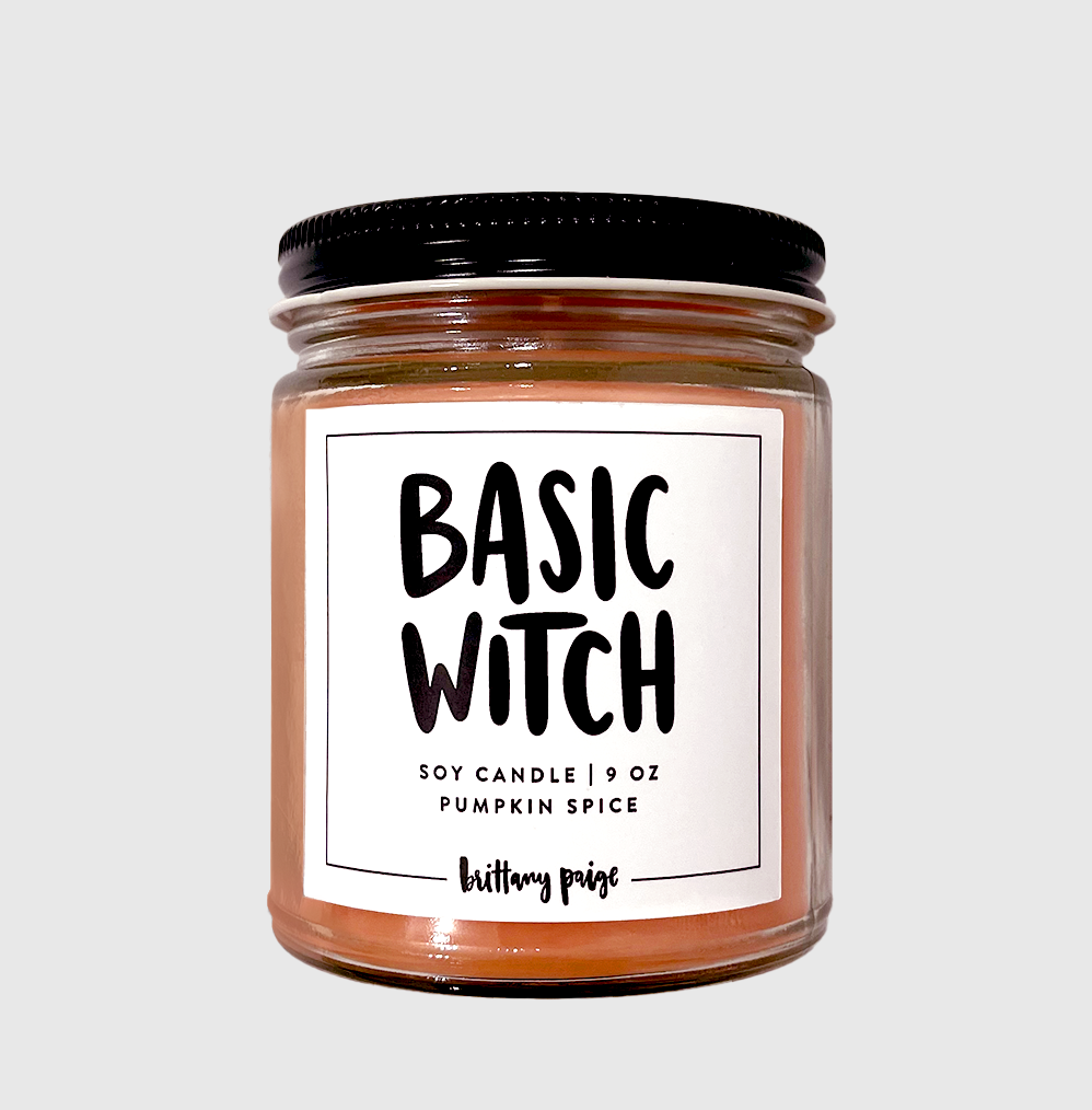 Basic Witch Pumpkin Candle Home Goods Brittany Paige   