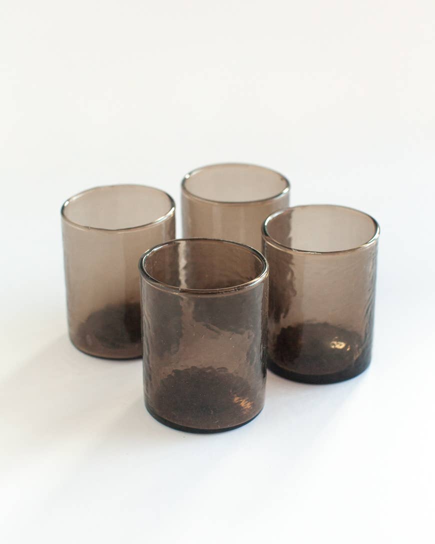 Handblown Hammered Glasses | Set of 4 Home Goods Creative Women