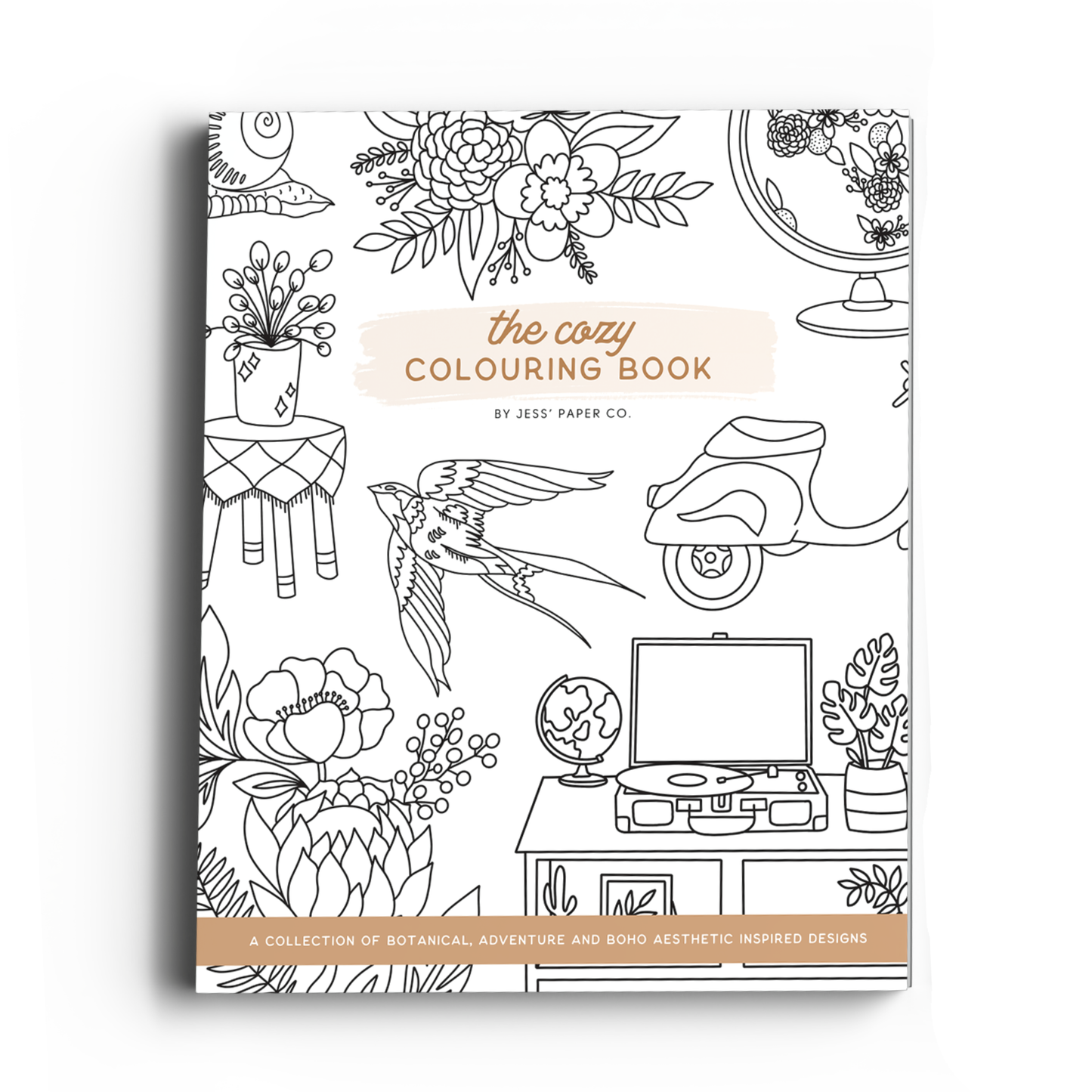 The Cozy Colouring Book by Jess' Paper Co. Home Goods Jess' Paper Co.   