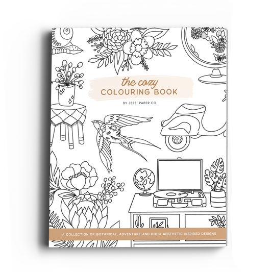 The Cozy Colouring Book by Jess' Paper Co. Home Goods Jess' Paper Co.   