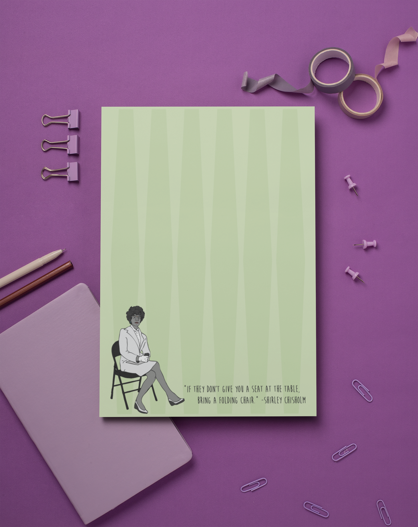 Shirley Chisholm Quote Notepad Home Goods The Card Bureau   